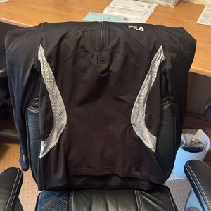 Fila Black Jacket with White Patterns